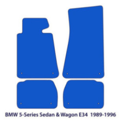 Dywaniki welurowe do BMW Serii 5 - 1987-1996 - E34 - 5 Logo