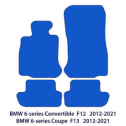 Dywaniki welurowe do BMW Serii 6 Cabrio & Coupe 2010-2018 - F12, F13 - 6 Logo