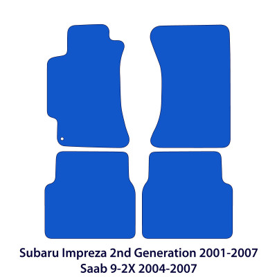 Dywaniki welurowe linia Premium do Subaru Impreza 2002-2007 & Saab 9-2X 2004-2007  - Czarne