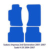 Dywaniki welurowe linia Premium do Subaru Impreza 2002-2007 & Saab 9-2X 2004-2007  - Czarne