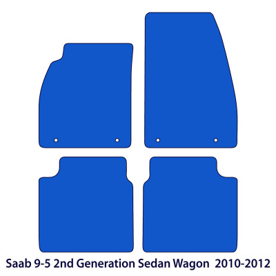 Dywaniki welurowe linia Premium do Saab 9-5 - 2010-2012 - Czarne