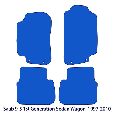 Dywaniki welurowe linia Premium do Saab 9-5 - 1997-2008 - Czarne