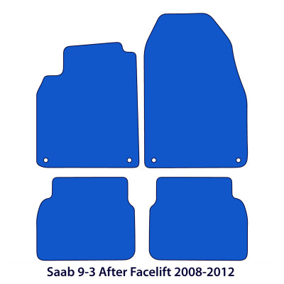 Dywaniki welurowe linia Premium do Saab 9-3 - 2007-2012 - Sedan & Kombi - Czarne