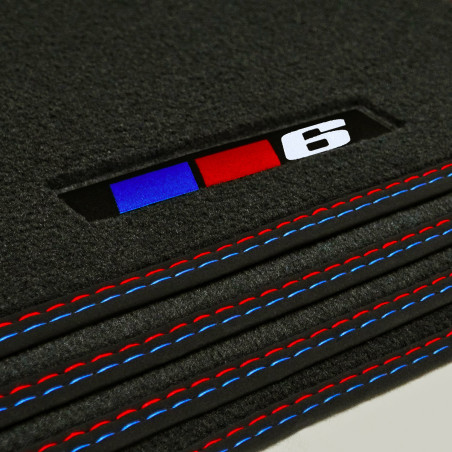 Dywaniki welurowe linia Exclusive do BMW Serii 6 Coupé 2003-2010 - E63 - 6 Logo