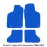 Dywaniki welurowe linia Premium do Saab 9-3 - 2-drzwiowy Coupé 1998-2003 - Czarne