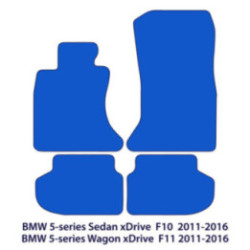 Dywaniki welurowe do BMW Serii 5 xDrive 2009-2017 - F10, F11 - 5 Logo