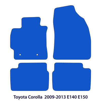 Dywaniki welurowe linia Premium do Toyota Corolla - X gen / E140, E150 - 2006-2013 - Czarne