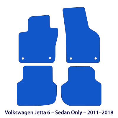 Dywaniki welurowe linia Premium do Volkswagen Jetta VI - Sedan 2010-2018 - Czarne