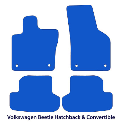 Dywaniki welurowe linia Premium do Volkswagen Beetle - 2011-2019 - Czarne