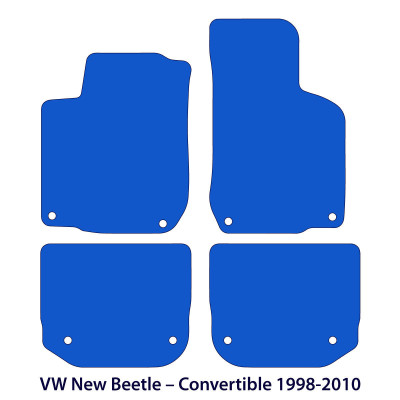 Dywaniki welurowe linia Premium do Volkswagen New Beetle - Kabriolet - 2002-2011 - Czarne