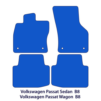 Dywaniki welurowe linia Premium do Volkswagen Passat - 2014-2023 - B8 - Czarne