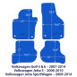 Dywaniki welurowe linia Premium do Volkswagen Golf V & VI, Jetta V & Jetta SportWagen - Czarne