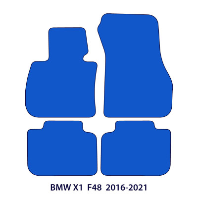 Dywaniki welurowe linia Premium do BMW X1 - 2014-2022 - F48 - M Przeszycia