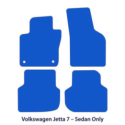 Dywaniki welurowe do Volkswagen Jetta 7 Sedan 2017-2025 - Czarne