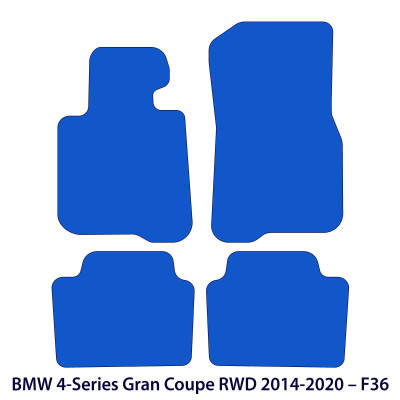 Dywaniki welurowe linia Premium do BMW Serii 4 Gran Coupe RWD 2014-2021 - F36 - M Przeszycia