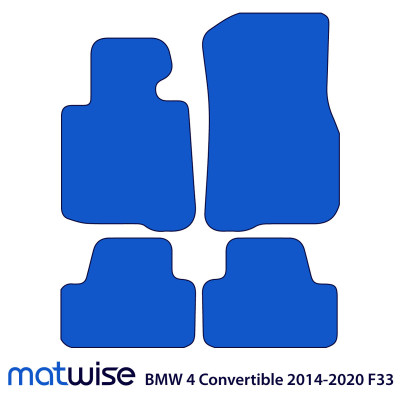 Dywaniki welurowe linia Premium do BMW Serii 4 Cabrio 2013-2020 - F33, F83 - M Przeszycia