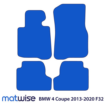 Dywaniki welurowe linia Premium do BMW Serii 4 Coupe 2013-2020 - F32 - M Przeszycia