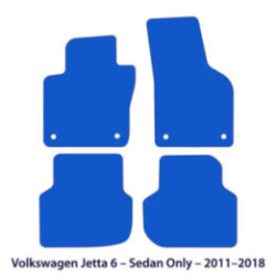 Dywaniki welurowe do Volkswagen Jetta 6 Tylko Sedan 2011-2018 - Czarne
