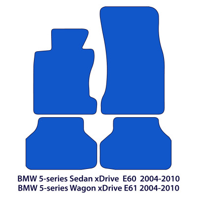 Dywaniki welurowe linia Premium do BMW Serii 5 xDrive 2003-2010 - E60, E61 - M Przeszycia