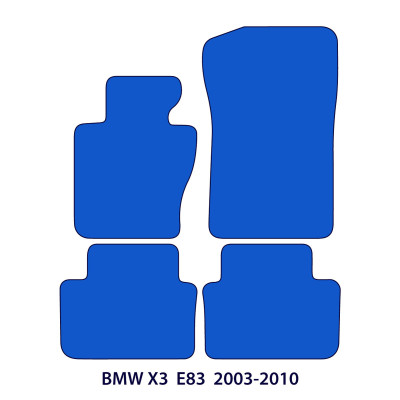 Dywaniki welurowe linia Premium do BMW X3 - 2003-2010 - E83 - M Przeszycia