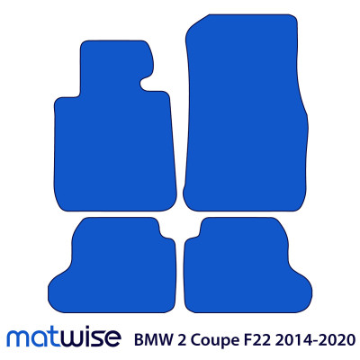 Dywaniki welurowe linia Premium do BMW Serii 2 Coupe 2013-2021 - F22, F87 - M Przeszycia