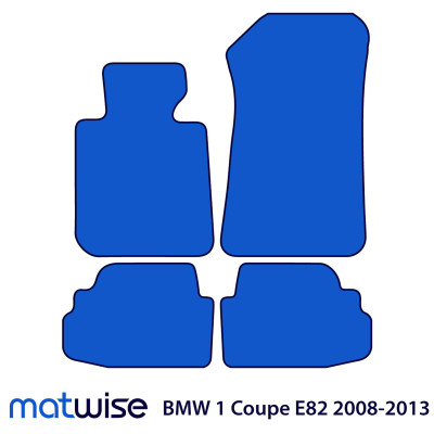 Dywaniki welurowe linia Premium do BMW Serii 1 Coupe 2006-2013 - E82 - M Przeszycia