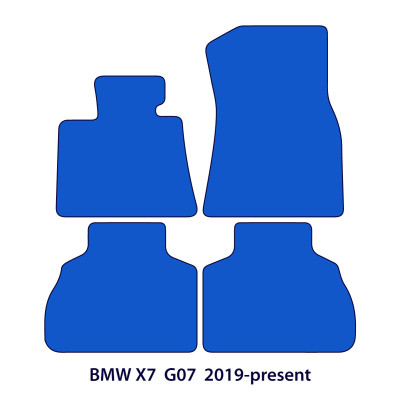 Dywaniki welurowe linia Premium do BMW X7 - 2018-2026 - G07 - M Przeszycia