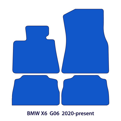 Dywaniki welurowe linia Premium do BMW X6 - 2019-2026 - G06 - M Przeszycia
