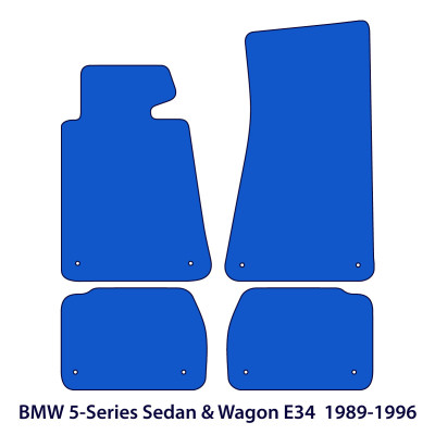 Dywaniki welurowe linia Premium do BMW Serii 5 - 1987-1996 - E34 - M Przeszycia