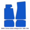 Dywaniki welurowe linia Premium do BMW Serii 5 - 1987-1996 - E34 - M Przeszycia