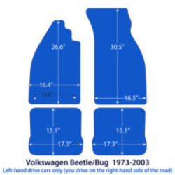 Dywaniki welurowe Volkswagen Beetle 1973-2003 - Czarne