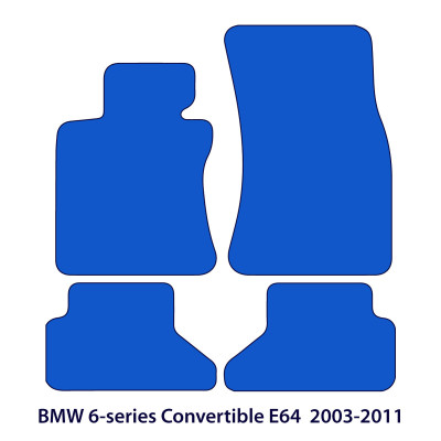 Dywaniki welurowe linia Premium do BMW Serii 6 Cabrio 2004-2010 - E64 - M Przeszycia