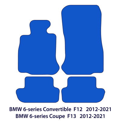 Dywaniki welurowe linia Premium do BMW Serii 6 Cabrio & Coupe 2010-2018 - F12, F13 - M Przeszycia