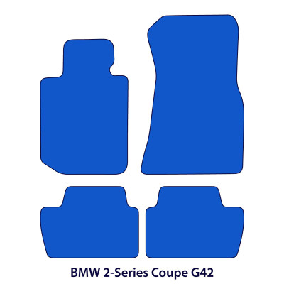 Dywaniki welurowe linia Premium do BMW Serii 2 Coupé 2021-2026 - G42, G87 - M Przeszycia
