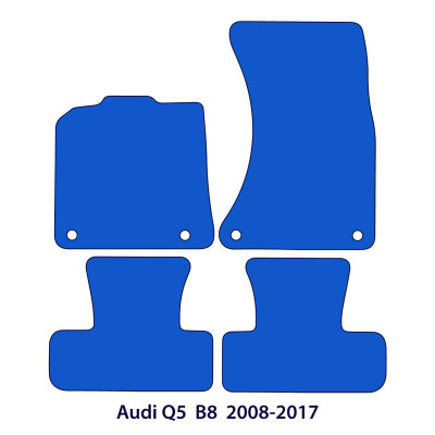 Dywaniki welurowe linia Premium do Audi Q5 2008-2016 - 8R - Czerwone przeszycia