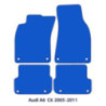 Dywaniki welurowe linia Premium do Audi A6 & S6 - 2004-2011 - C6 - Czerwone przeszycia