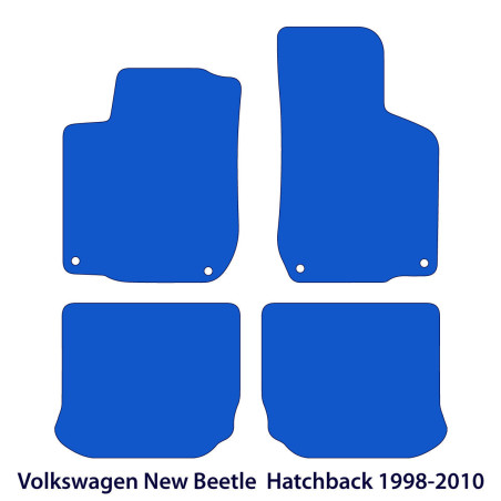 Dywaniki welurowe linia Exclusive do Volkswagen New Beetle Hatchback - 1998-2010 - Czarne