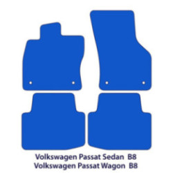 Dywaniki welurowe do Volkswagen Passat  2014-2022 - B8 - Czarne