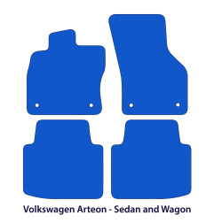 Dywaniki welurowe linia Exclusive do Volkswagen Arteon Sedan & Wagon - 2017-2024 - Czarne Exclusive