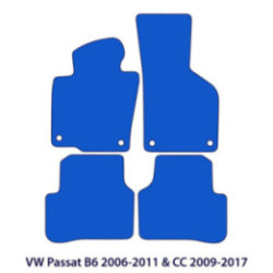 Dywaniki welurowe do Volkswagen Passat 2005-2011 & CC 2008-2012  - B6 - Czarne