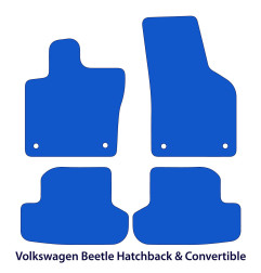 Dywaniki welurowe linia Exclusive do Volkswagen Beetle Hatchback & Convertible - 2011-2019 - Czarne Exclusive