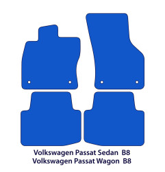 Dywaniki welurowe linia Exclusive do Volkswagen Passat Sedan & Wagon - B8 - 2016-2022 - Czarne Exclusive