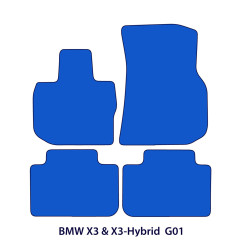 Dywaniki welurowe linia Exclusive do BMW X3 & X3-Hybrid - G01, F97 - 2017-2024 - Czarne Exclusive