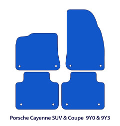 Dywaniki welurowe linia Exclusive do Porsche Cayenne SUV & Coupé - 2017-2026 - 9Y0 & 9Y3 - Czarne Exclusive