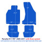 Dywaniki welurowe linia Exclusive do Porsche 911 - 2004-2012 z systemem Bose - 997 - Czarne Exclusive