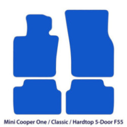 Dywaniki welurowe do Mini Cooper One / Classic / Hardtop 4-drzwiowe 2013-2024 - F55 - Czarne