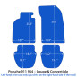 Dywaniki welurowe linia Exclusive do Porsche 911 - 1989-1993 - 964 - Czarne Exclusive