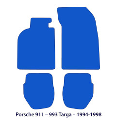 Dywaniki welurowe linia Exclusive do Porsche 911 Targa - 1996-1998 - 993 - Czarne Exclusive