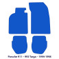 Dywaniki welurowe linia Exclusive do Porsche 911 Targa - 1996-1998 - 993 - Czarne Exclusive