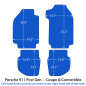 Dywaniki welurowe linia Exclusive do Porsche 911 pierwsza generacja - 1964-1989 - Czarne Exclusive